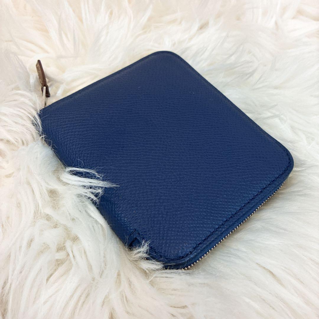 HERMES アザップコンパクト ネイビー　財布