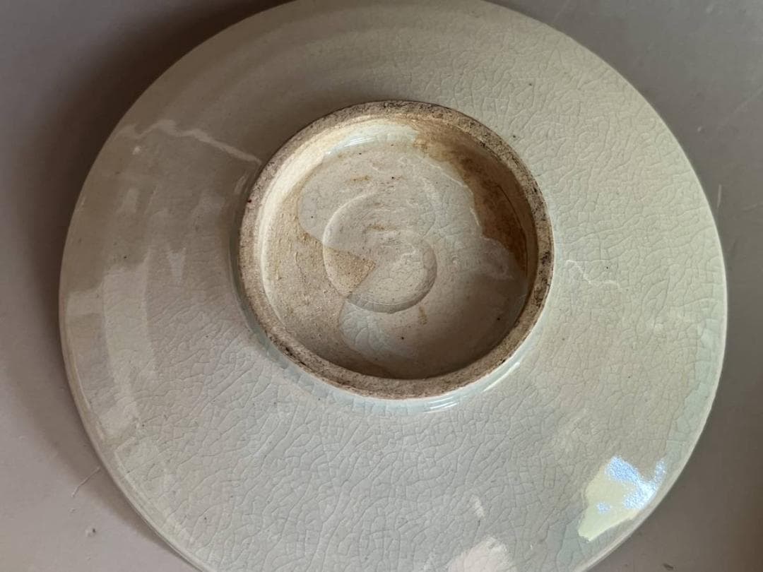 皿■絵変わり 12客 栖鳳 菓子皿 渦巻き皿 絵替 亀 茸 鶏 松 山里 骨董■