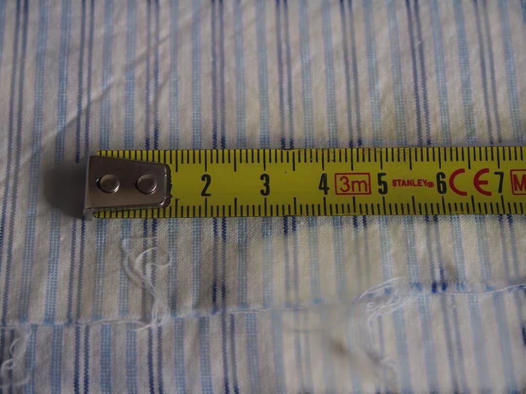 青系 ストライプ コットン 生地 71c×386c ファブリック 縞 /K299