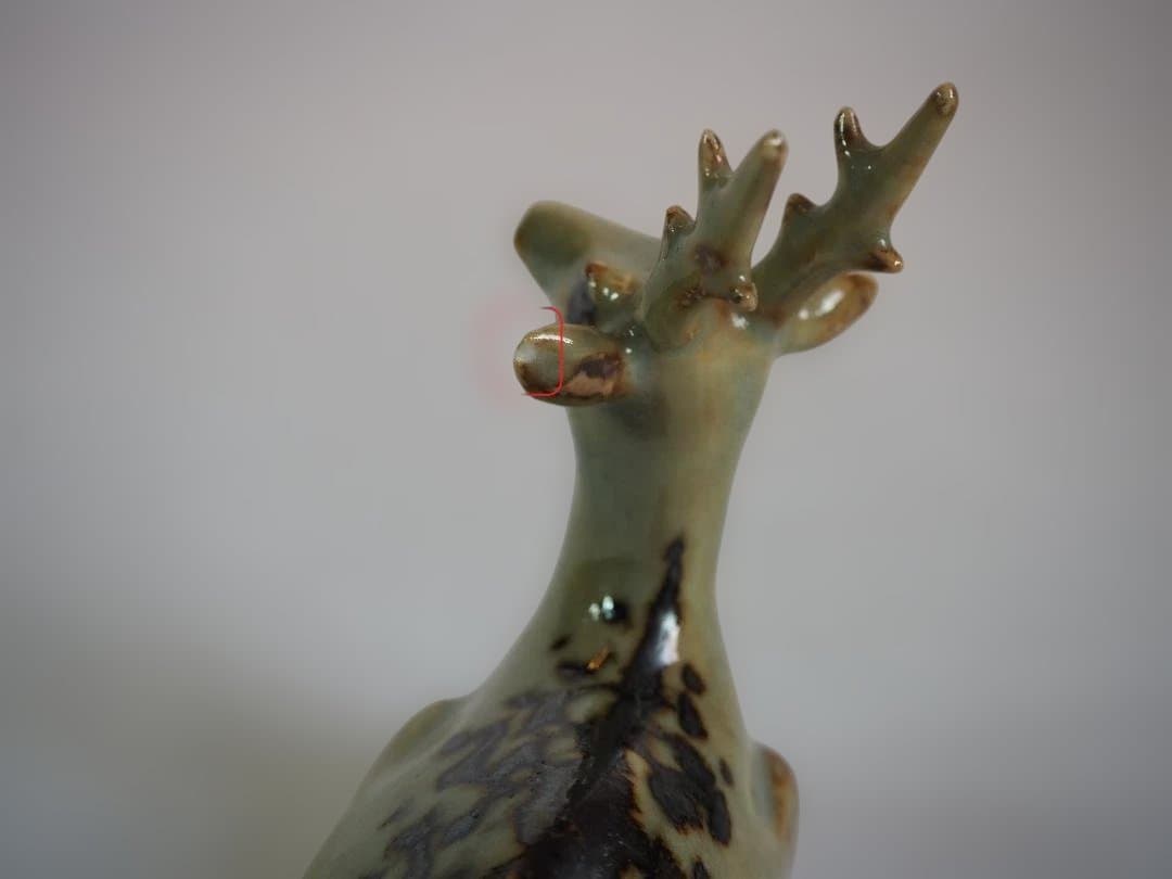 2代伊東陶山造『鹿香合』（共箱）