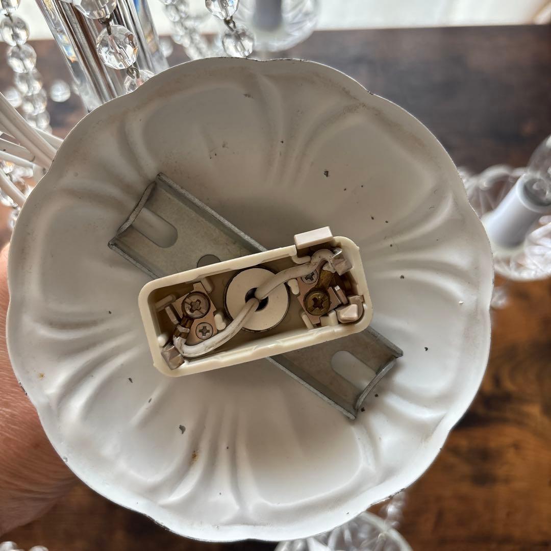 ホワイト 5灯シャンデリア