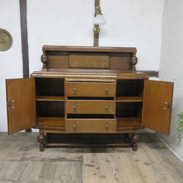 イギリス アンティーク 家具 サイドボード キャビネット 什器 英国 6478c