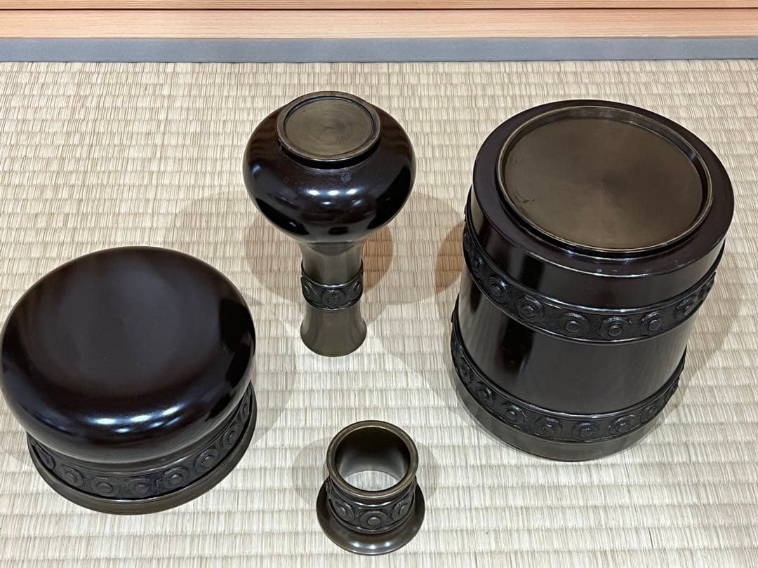 唐銅皆具　渦　金森紹栄