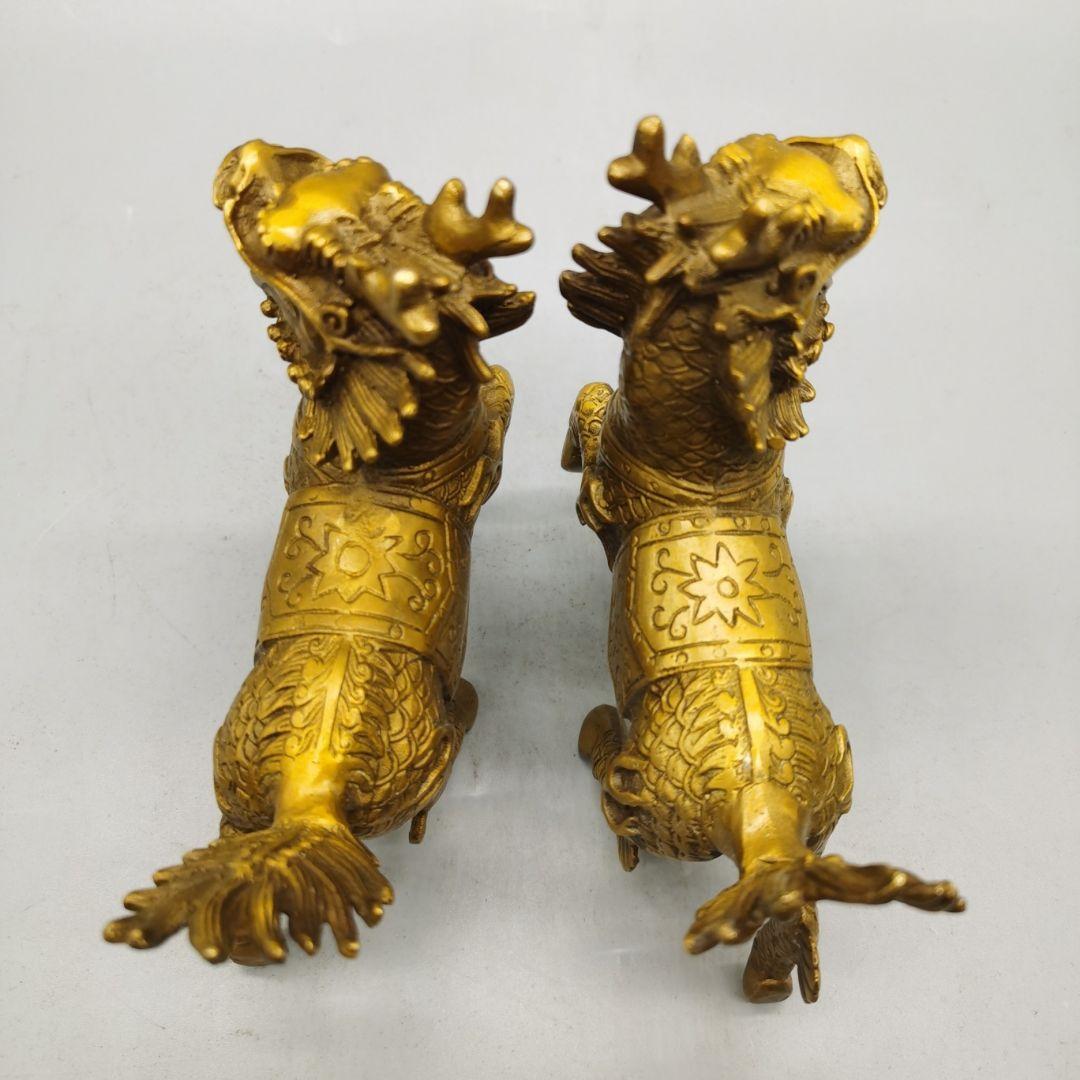 銅器 麒麟 鎮宅 辟邪 開運 風水 招財 置物 装飾品 工芸品