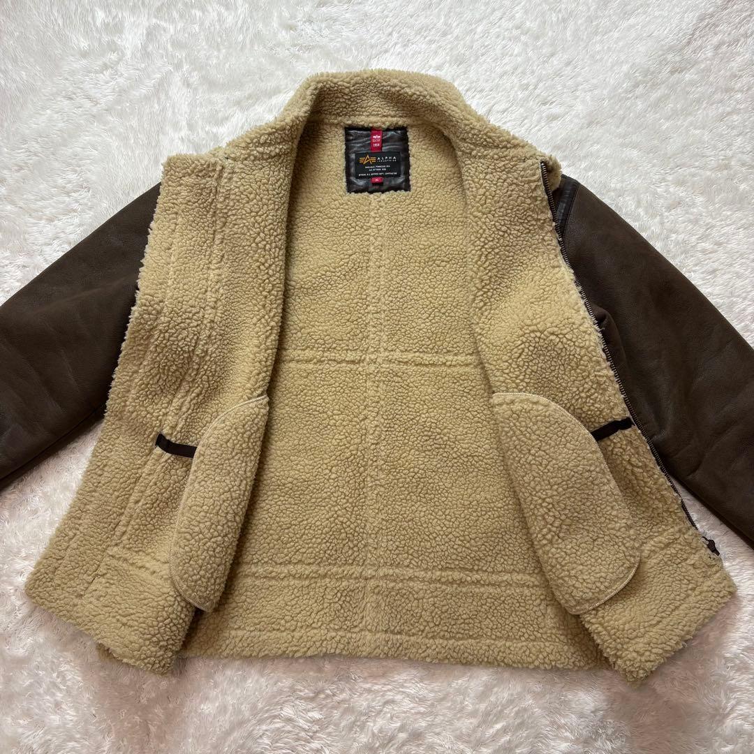 完売 ALPHA INDUSTRIES ブラウン B-3 XL ムートン