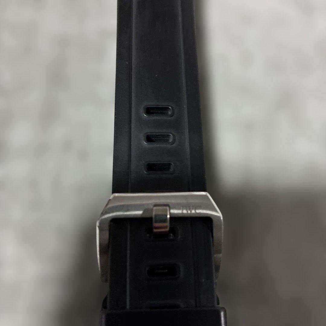 IWC ブラックラバーベルト ダイヤモンドパターン