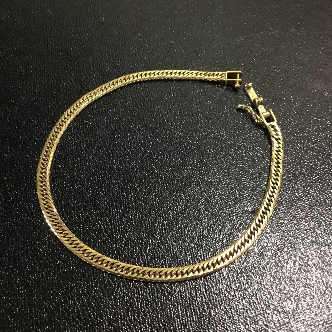 K18 金　造幣局検定　6面カットダブル喜平ブレスレット　5,1g