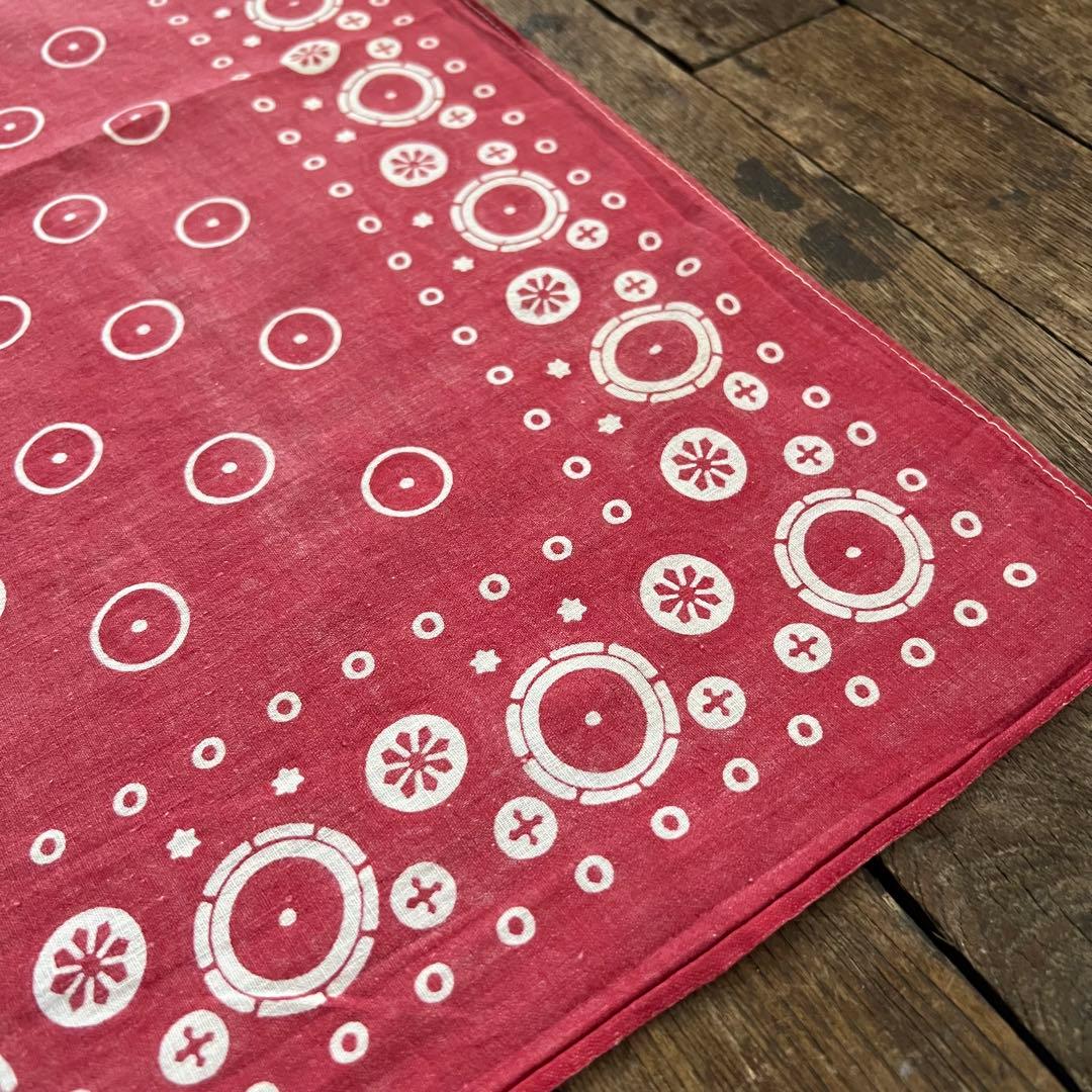 30s~40s ビンテージ バンダナ 両耳 バーズアイ ドット