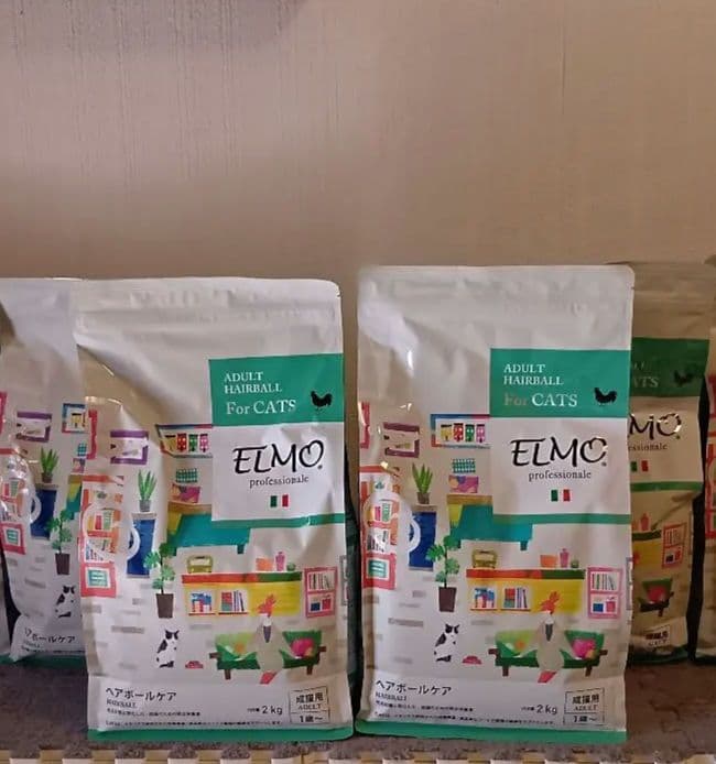 ELMO キャットフード 複数パック (ヘアボールケア) ２kg×４=８kg