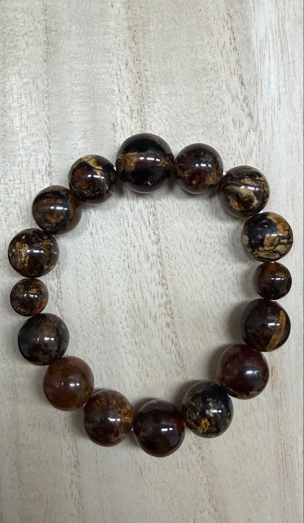 やまだ‼️虎琥珀14ミリブレス1本7㎜ブレス2本