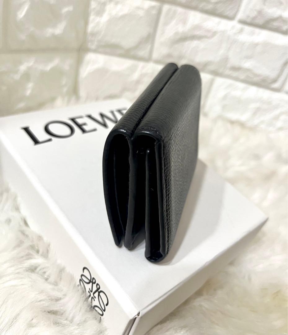 【極上美品】LOEWE ロエベ トライフォールド 三つ折り財布 箱・巾着付き