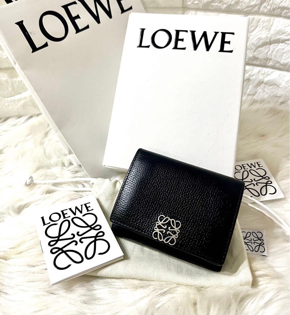 【極上美品】LOEWE ロエベ トライフォールド 三つ折り財布 箱・巾着付き