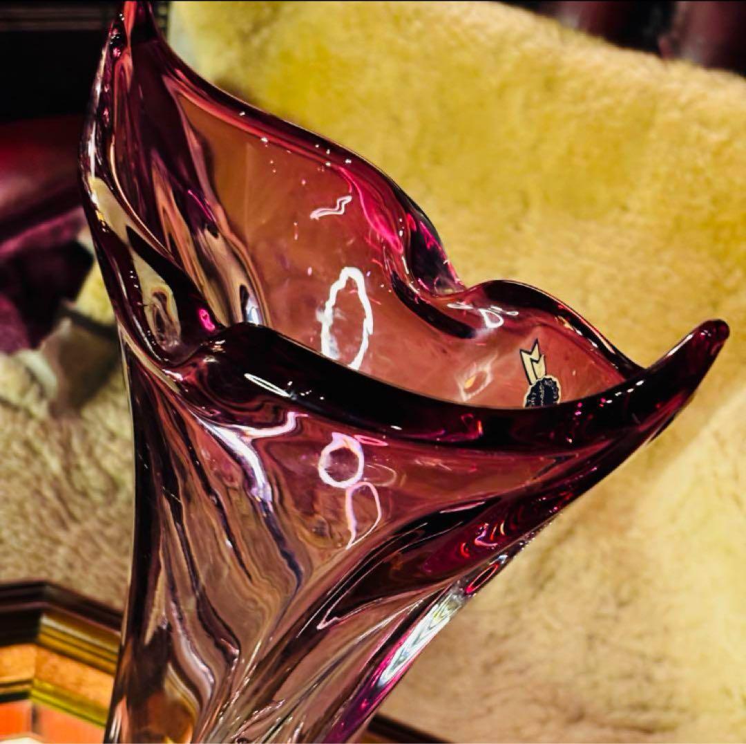 湯布院アンティーク イタリア 重厚ベネチアンガラス フラワースタンド 花瓶