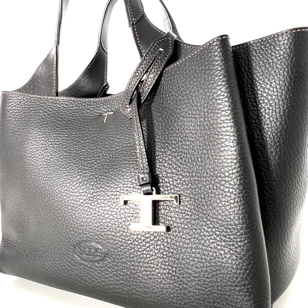 ほぼ未使用 トッズ Tタイムレス マイクロ ハンドバッグ ブラック 2way