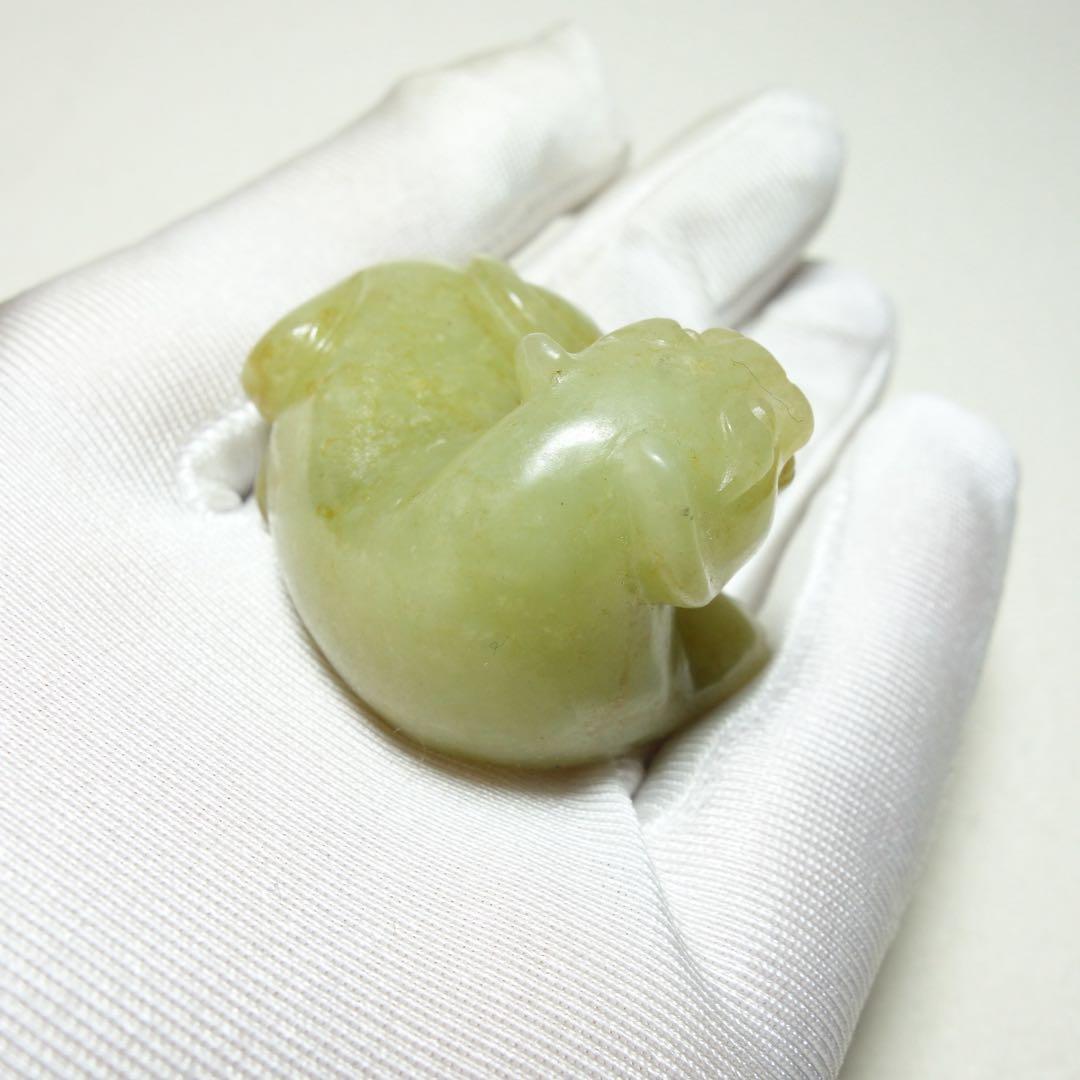 犬の彫刻 小型宋代和田玉 虎形彫刻 把件ペンダント C1A110