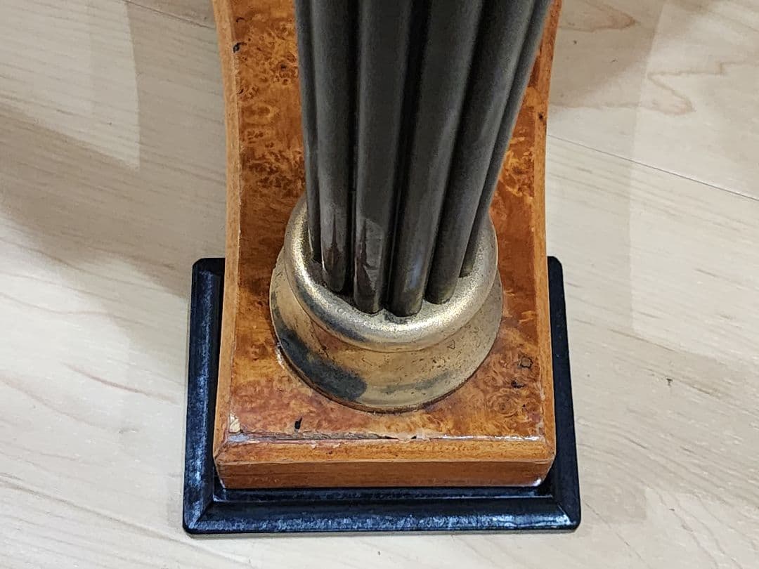 イタリア製最高級サイドテーブル　バーズアイメープル　大理石　40万円　引取限定