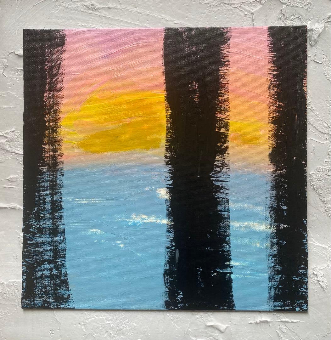 原画/抽象画/モダンアート/現代アート/アクリル画/BRIDGE sunset海