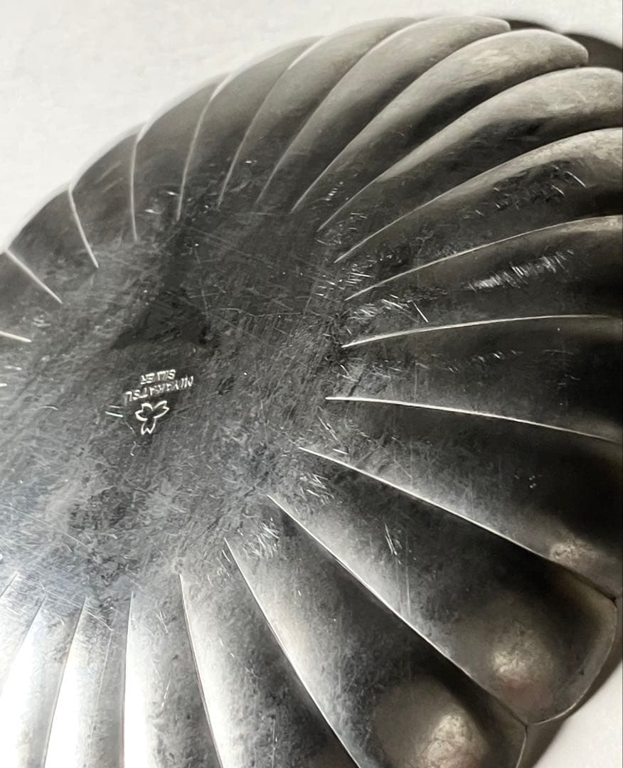 銀製品 菊型皿MIYAKATSU SILVER WEEKDAY CUP 1971