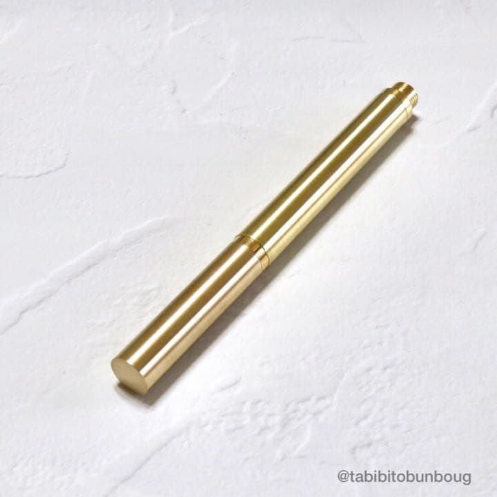 【オリジナル制作】真鍮無垢 キャップ式万年筆　ずっしり 重量感