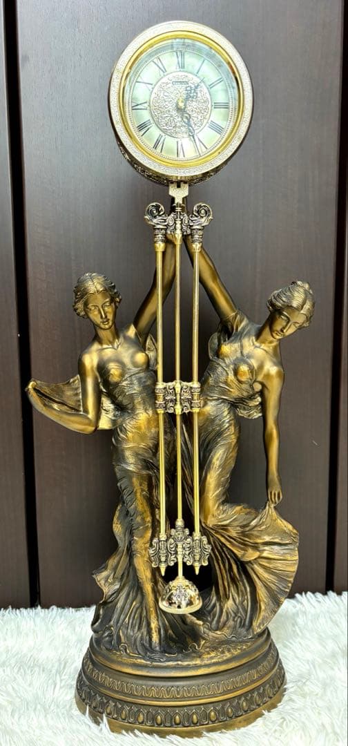 CITIZEN 時計 アンティーク 女性像 置き時計 振り子時計