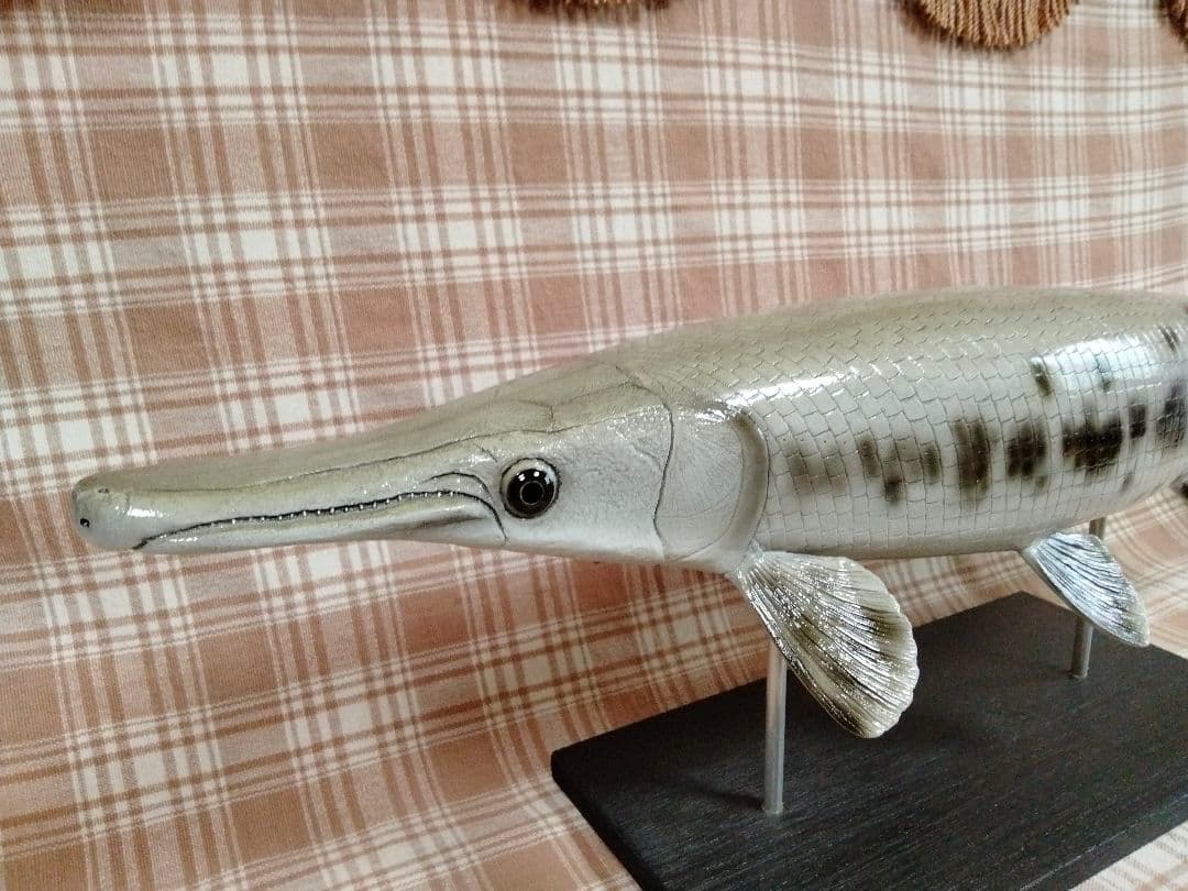 新型ハンドメイド　61cmガー アリゲーターガー　フィギュア　レプリカ　熱帯魚