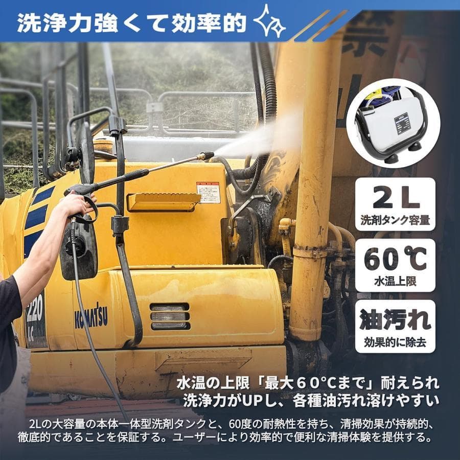 ★超高圧力！★エンジン式高圧洗浄機 ガソリン 7.0HP 最大圧力25Mpa