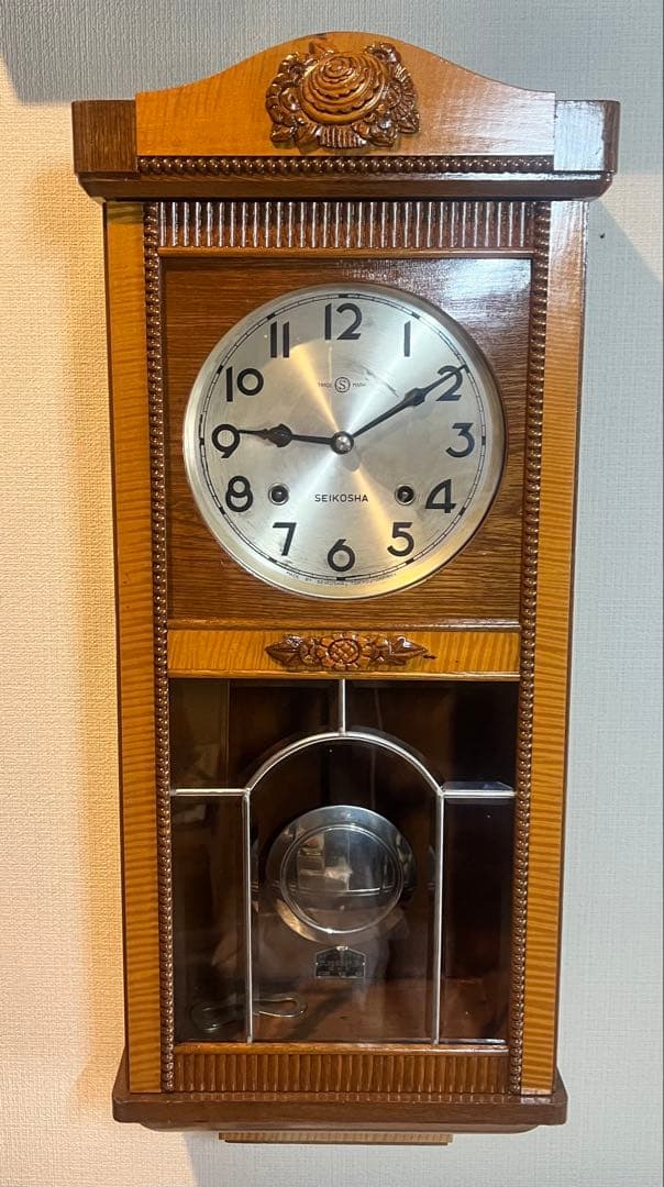 精工舎振り子時計ゼンマイ掛け時計柱時計ボンボン時計古時計