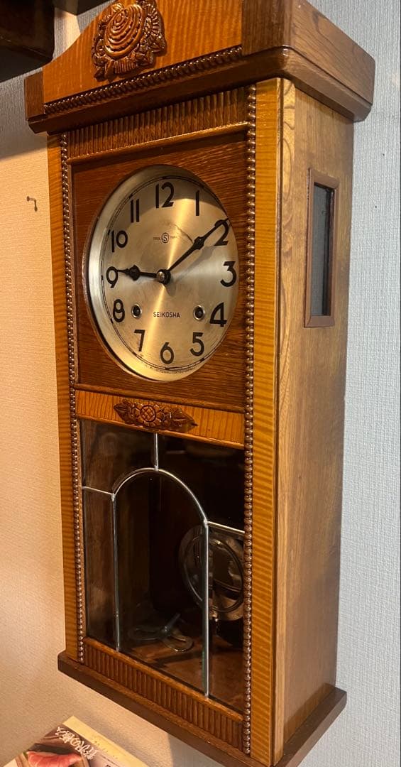精工舎振り子時計ゼンマイ掛け時計柱時計ボンボン時計古時計