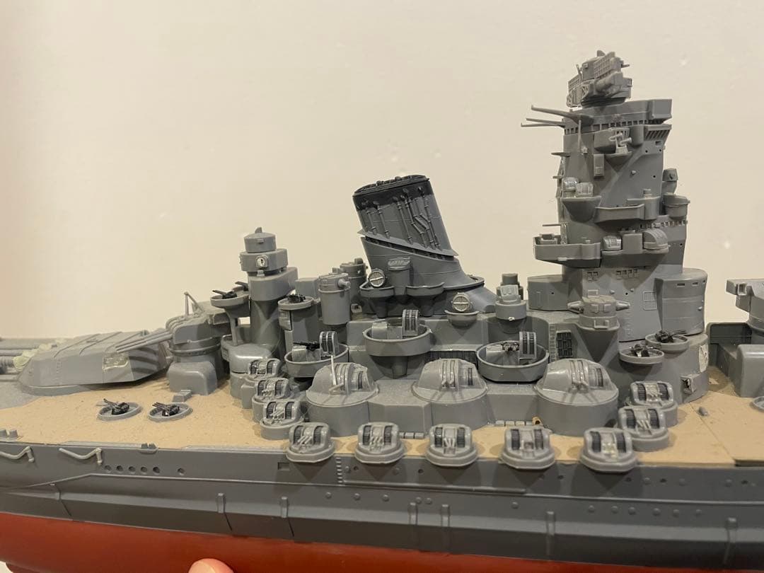 戦艦大和　プラモデル完成品　全長75cm
