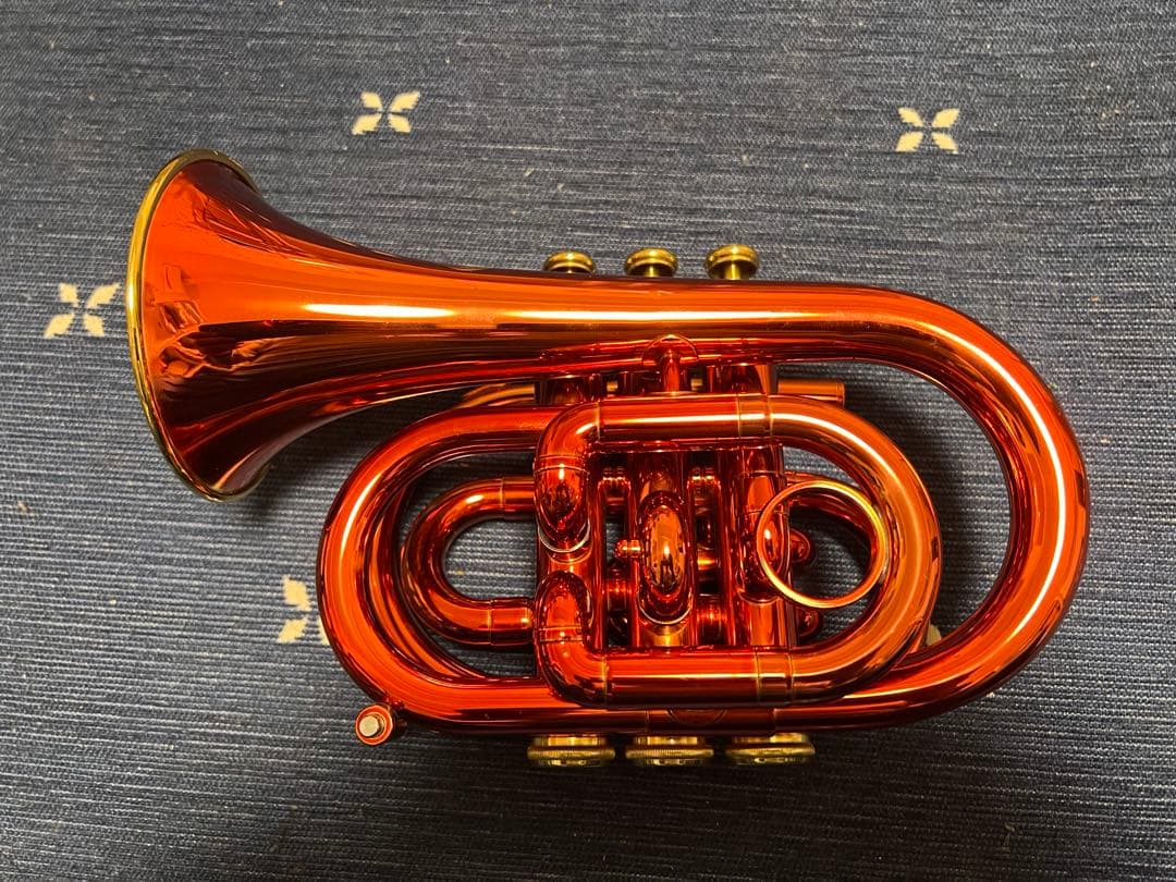 ジュピターポケットトランペットJPT-416　ケース・マウスピース付き