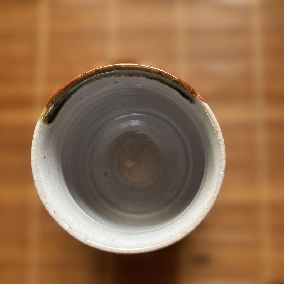 ◆神勝寺焼陶津窯三代目「藤本明成」作 色絵湯呑み 日本工芸会会員◆