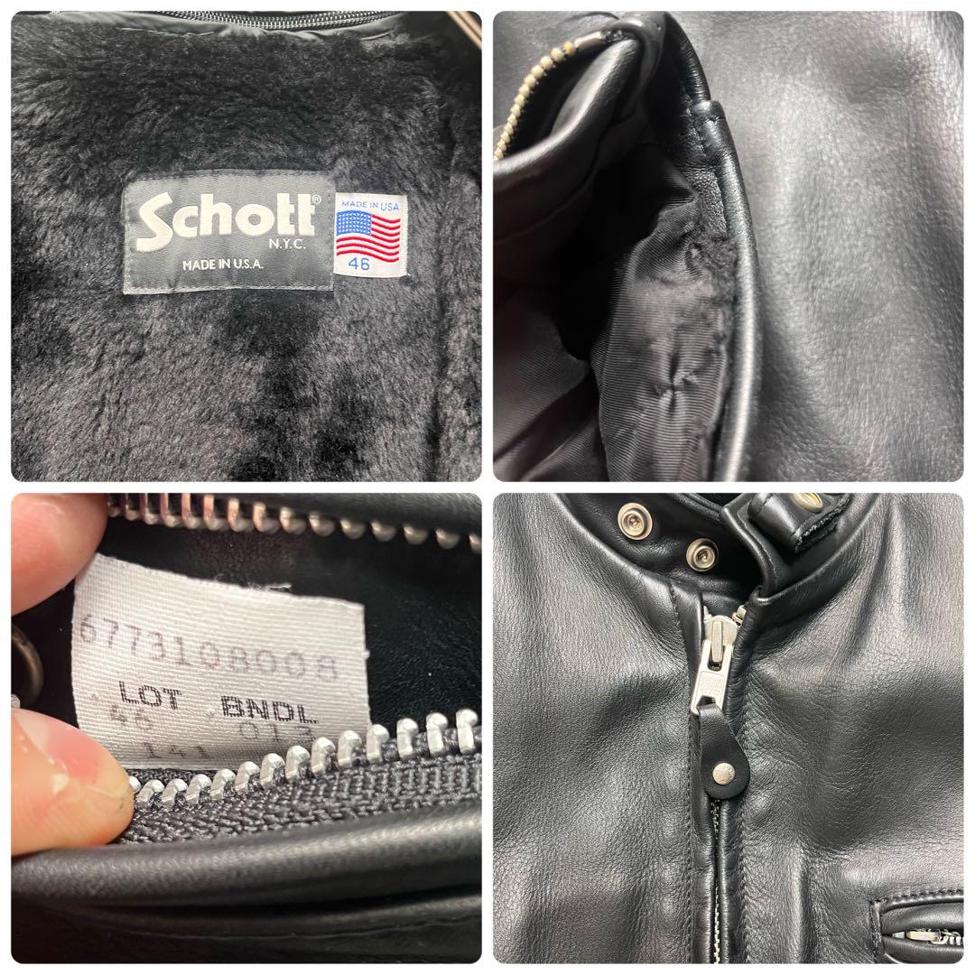 な*な様 46size/外観美品✨【米国製】schott シングルライダース 6