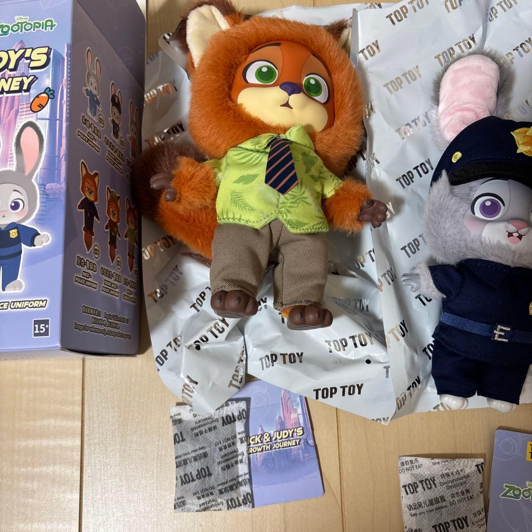 TOPTOY ズートピア ニック ジュディ ぬいぐるみチャーム　2個セット