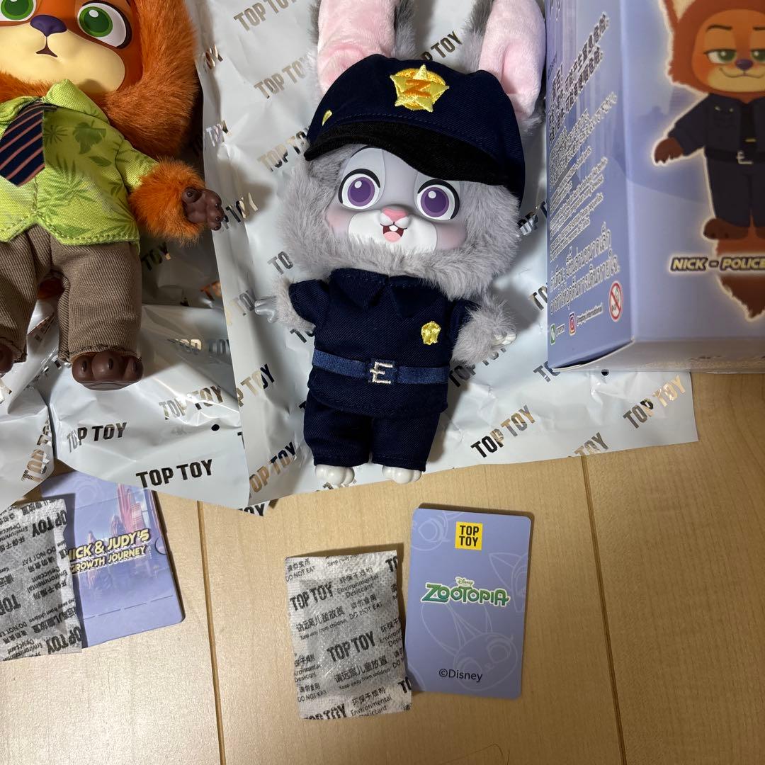TOPTOY ズートピア ニック ジュディ ぬいぐるみチャーム　2個セット