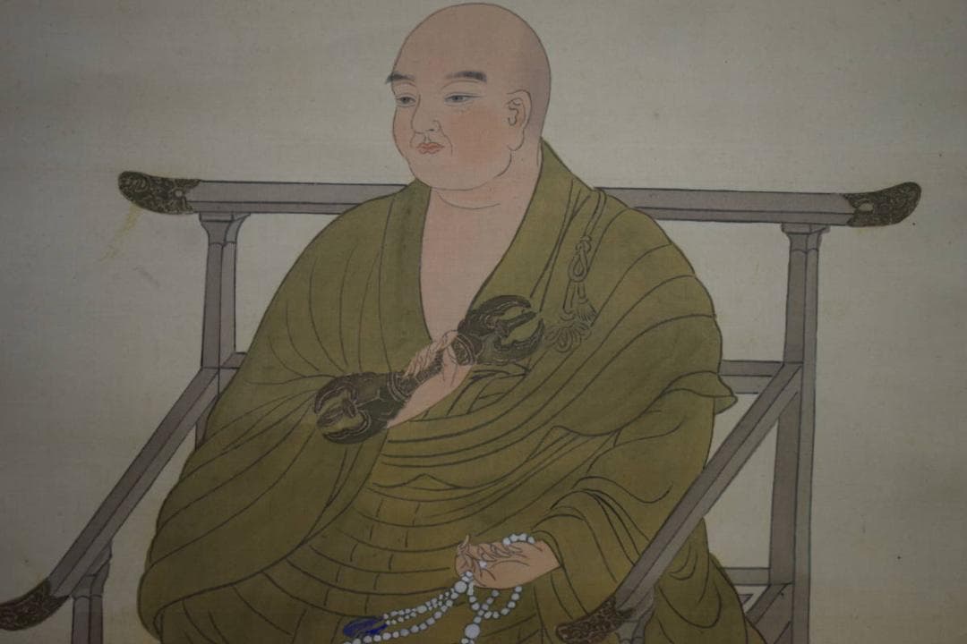 不詳作者不明/弘法大師図/十三佛/十三仏/双幅/布袋屋掛軸HF-345