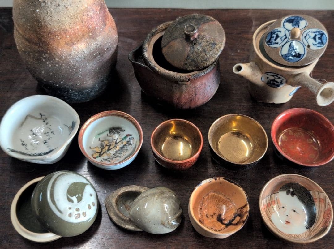 備前風 酒器セット 急須 徳利 ぐい呑み 茶器 まとめ売り