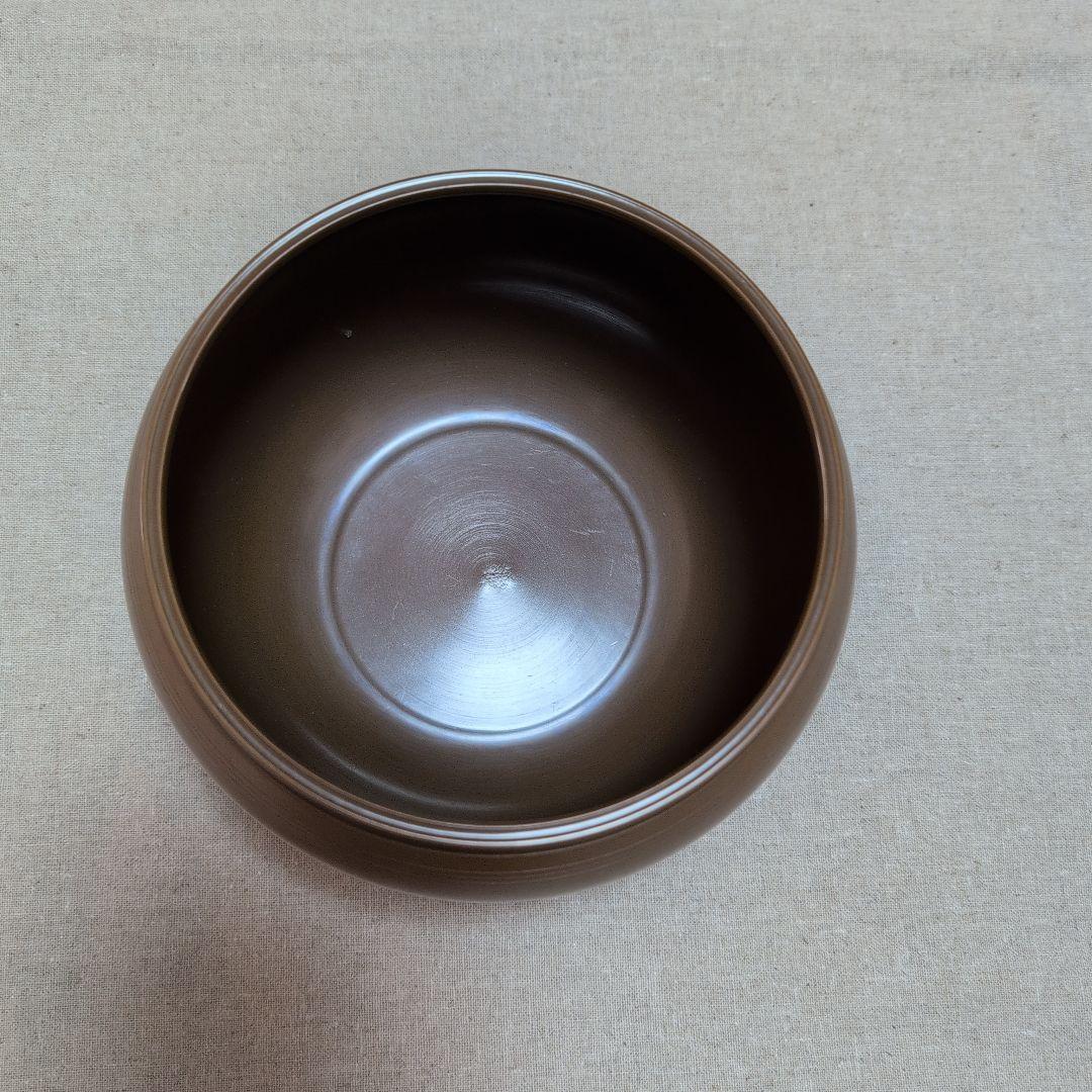 茶道具　唐銅鉄鉢建水　口糸目　鳳陽造　共布共箱入