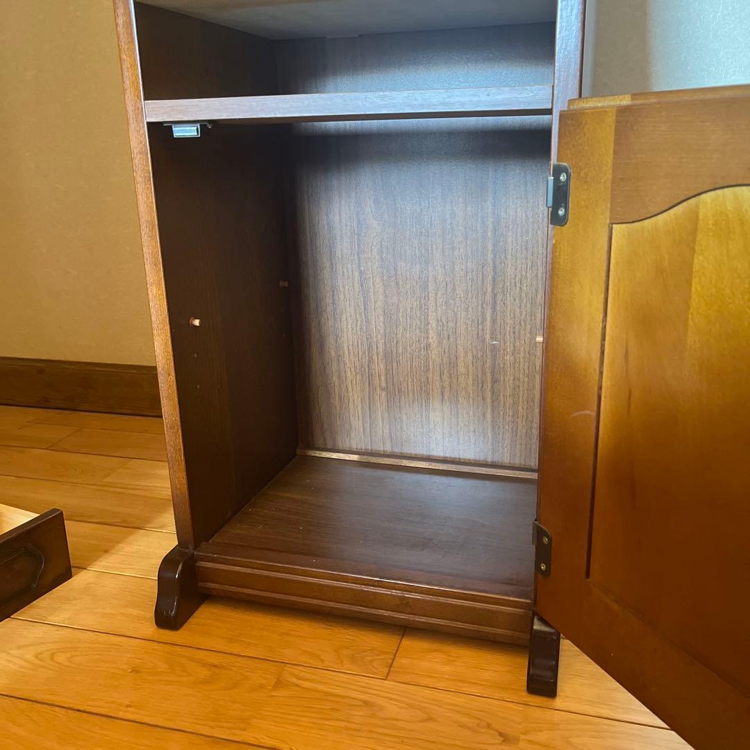 カリモクkarimoku コロニアル　コーナーテーブル コーナーラック 電話台