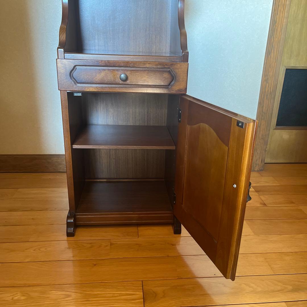 カリモクkarimoku コロニアル　コーナーテーブル コーナーラック 電話台