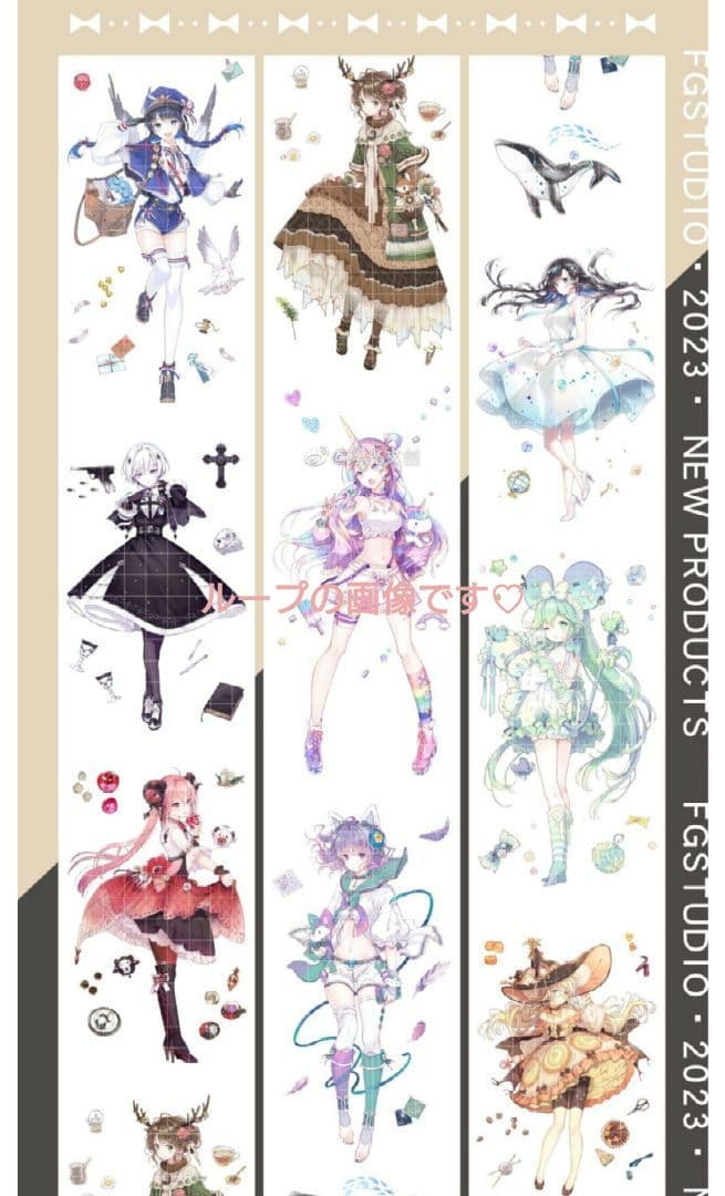 ✩再販✩J357＃造梦秘境(镭射银)浮光切り売り海外人物マステ女の子