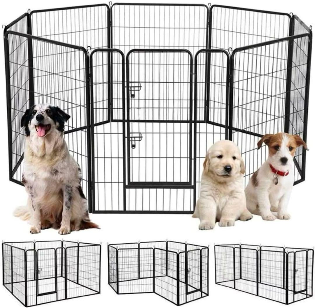 BAOJIADA 犬 サークル ペットフェンス 犬ゲージ 大型犬用 100cm