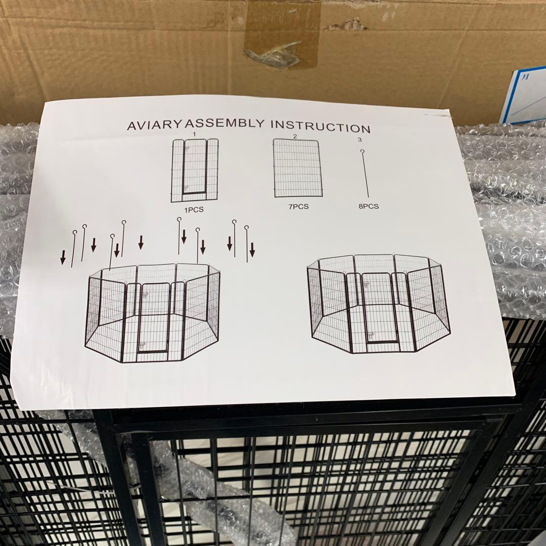 BAOJIADA 犬 サークル ペットフェンス 犬ゲージ 大型犬用 100cm