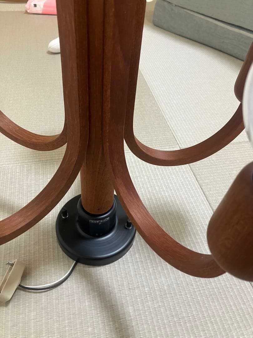 ゴ*ド様 DOMUS 木製シャンデリア C1878 ドイツ製 チーク材 ヨーロッ