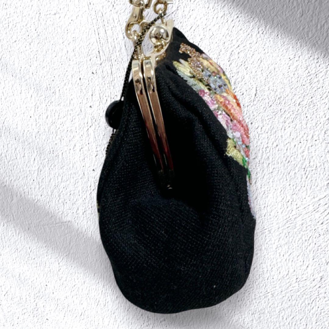 THINK BEE! ショルダーバッグ チェーン スパンコール がま口 ゴブラン