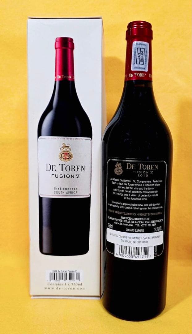 デトレンフュージョン V赤ワインDeToren FusionV2013南アフリカ
