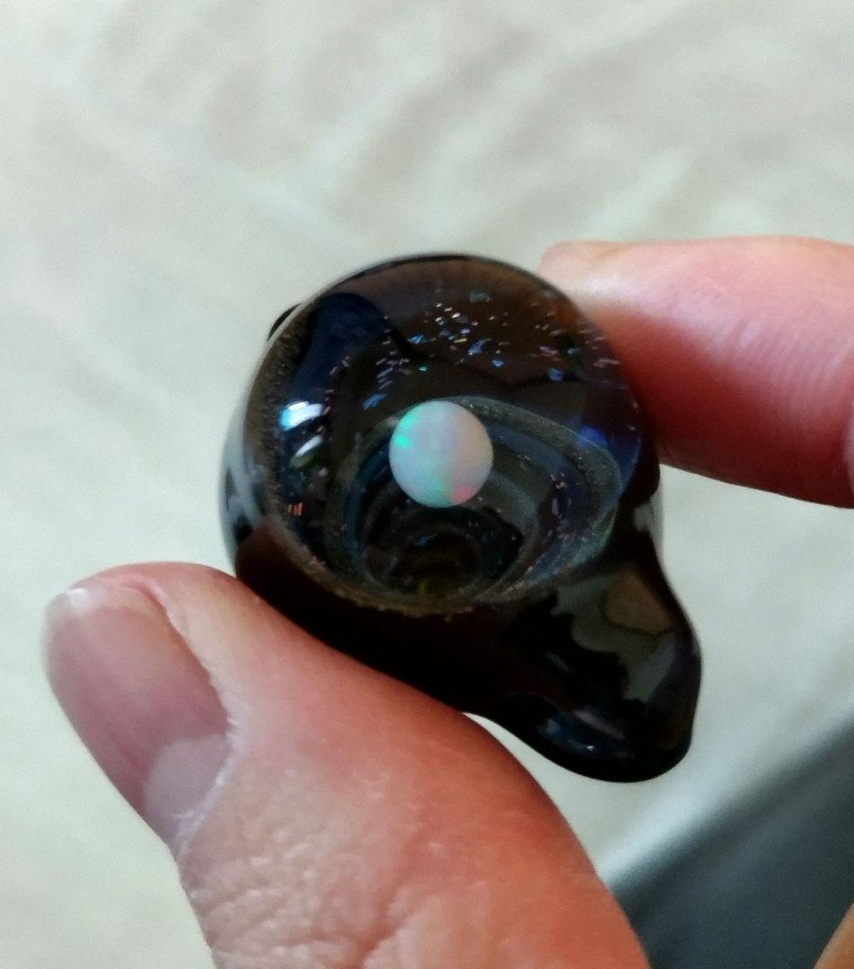 シンクロニシティグラスアート 宇宙 ブラックホールパイレックス/ガラスペンダント