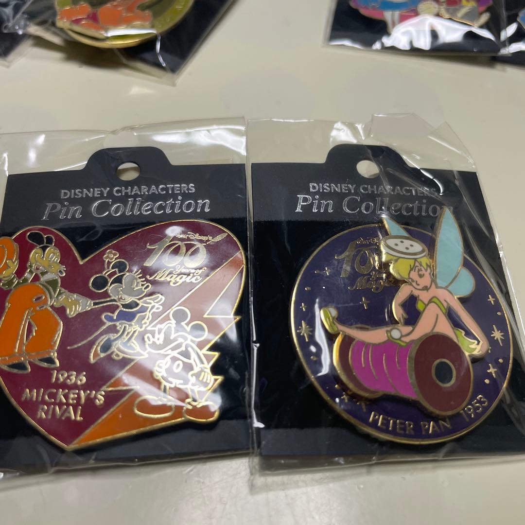Disney100周年ディズニーキャラクター ピンコレクション 8個セット
