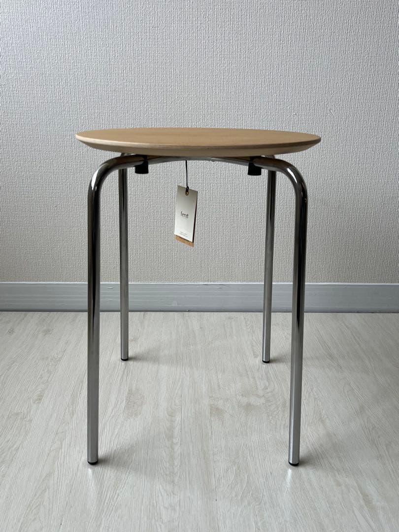 Ferm Living Herman Stoolホワイトオイルドオーク/クローム