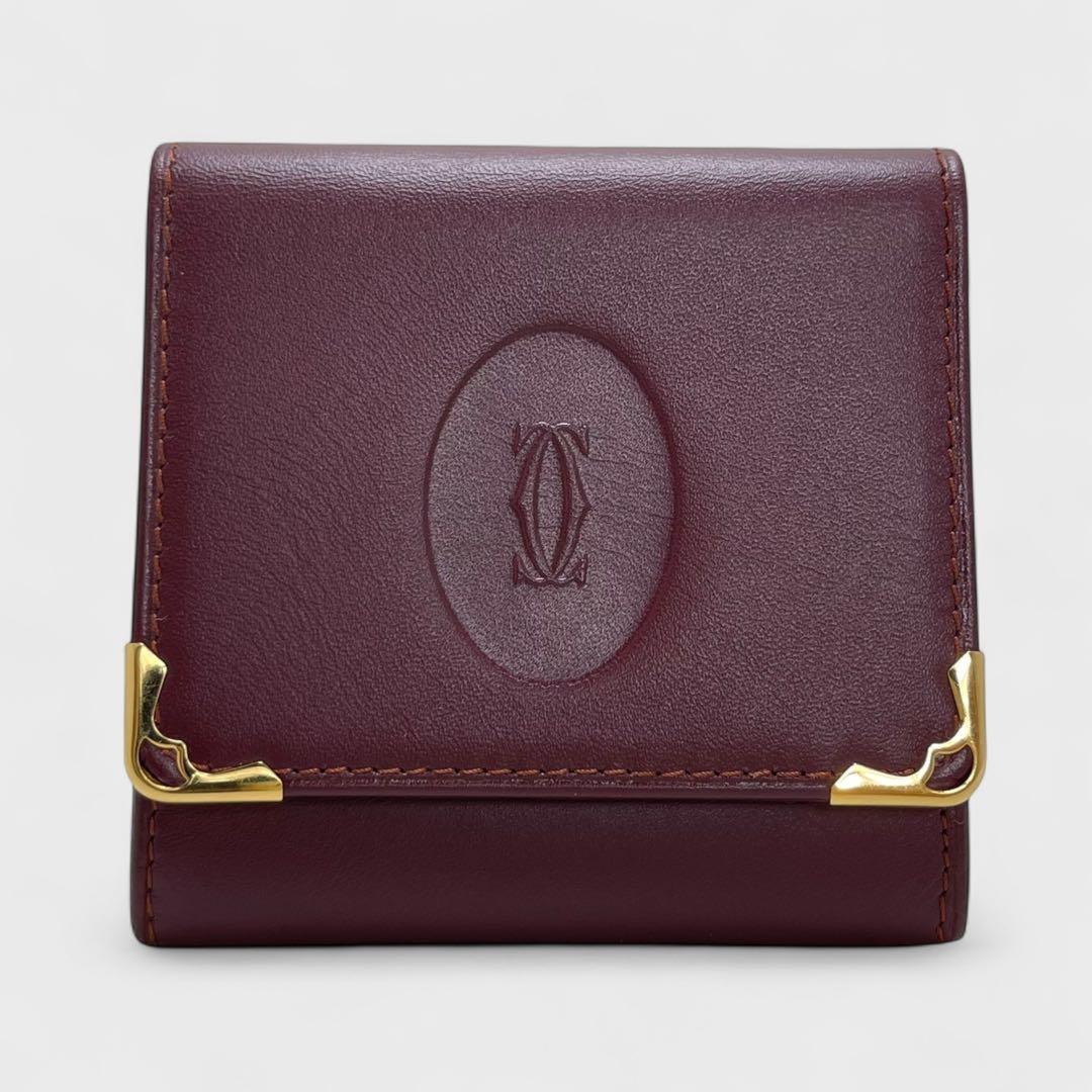未使用✨ギャラ付き✨Cartier カルティエ マストライン 小銭入れ 赤×金