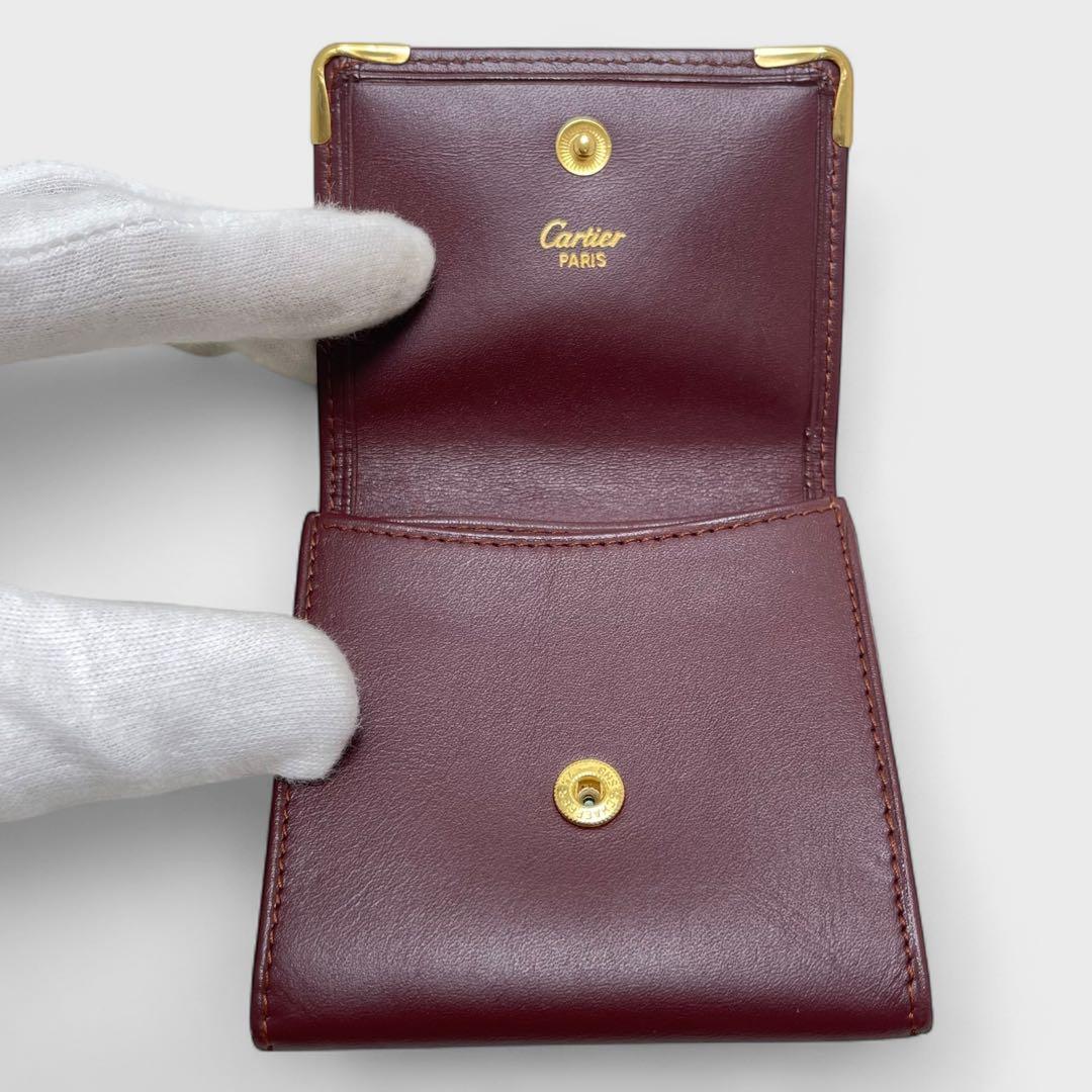 未使用✨ギャラ付き✨Cartier カルティエ マストライン 小銭入れ 赤×金